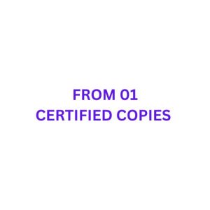 Get certified copies Form 1