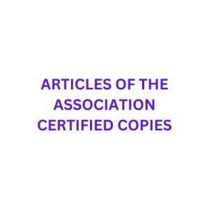 Articles of the Association Certified Copies